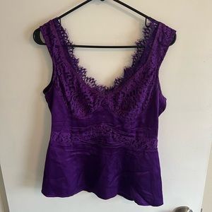 Nanette Lepore Silk Purple Top